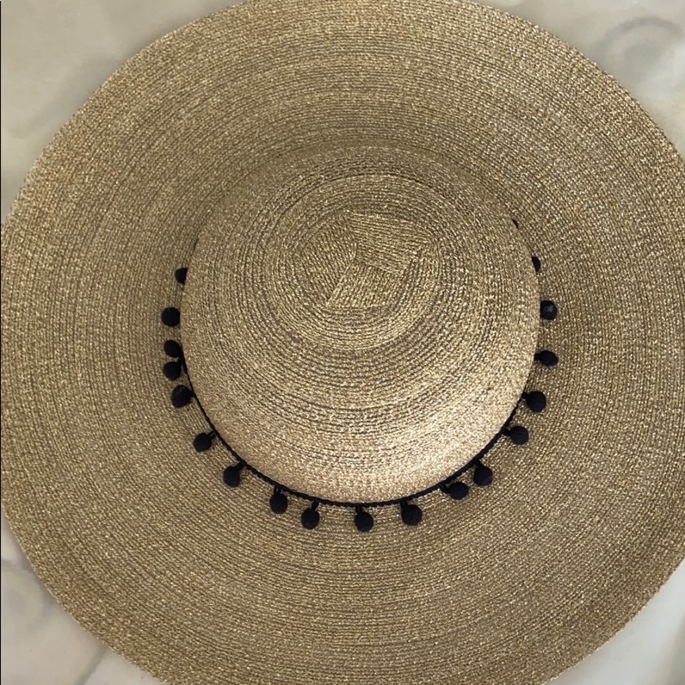 Wide brim glitter sun hat
